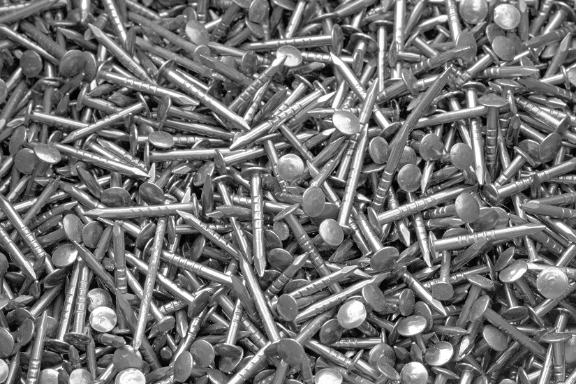 Produkte aus dem Werkstoff Stahl wie diese Nägel sind sehr gut recyclebar
