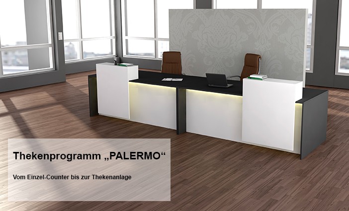 Empfangstheke Palermo - großzügig und formschön