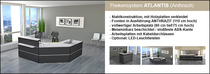 Empfangstheke Atlantis Anthrazit Empfangstheke Atlantis Anthrazit