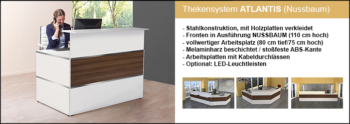 Empfangstheke Atlantis Nussbaum Empfangstheke Atlantis Nussbaum