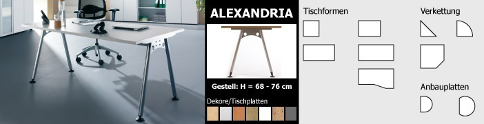 Schreibtisch-Serie Alexandria