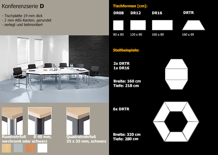 Konferenztisch-Serie D